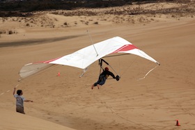 High dunes and steady winds make Jockey's Ridge State Park ideal for hang gliding.